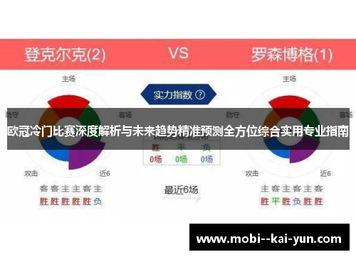 欧冠冷门比赛深度解析与未来趋势精准预测全方位综合实用专业指南